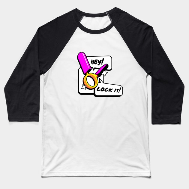 Hey lock it dumbbell clamps Baseball T-Shirt by clarabmtnez